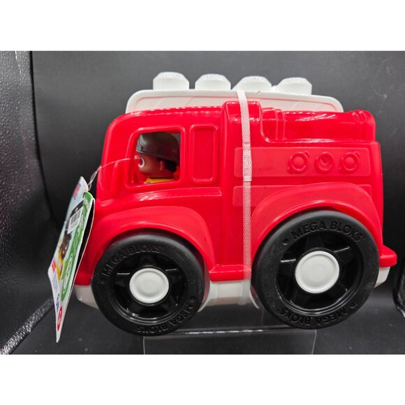 Mega Bloks Block Buddies Freddy Firetruck Toy 6 Pieces Age 1+ FSC Eco-Friendly P - Picture 1 of 9
